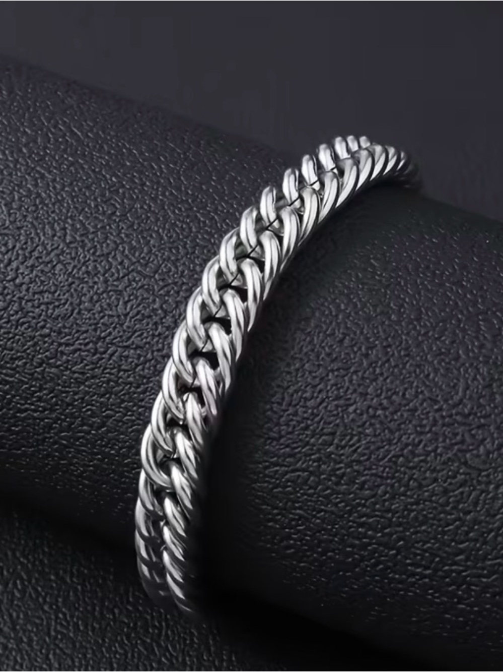 7mm 316 L Stainless Steel Double layer Cuban Link Bracelet
